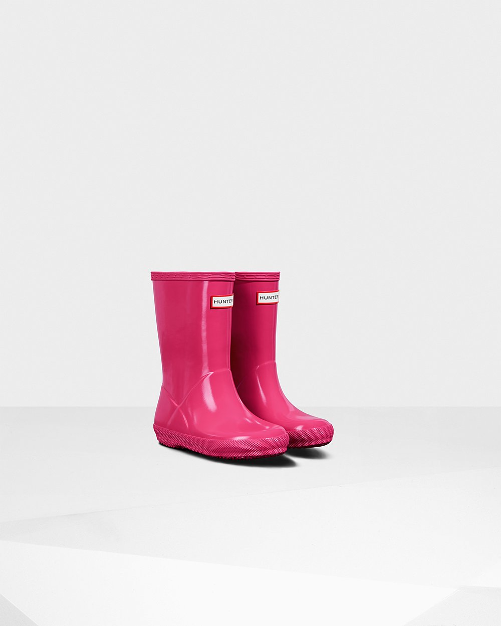 Botas de Lluvia Hunter Niños - Original First Classic Gloss - Rosas Claro - WJROLQV-06